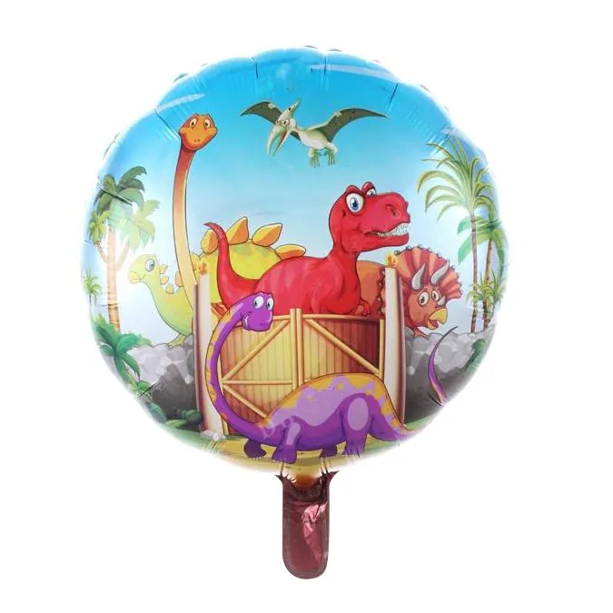 18 inç yuvarlak dinazor folyo balon 45 × 45