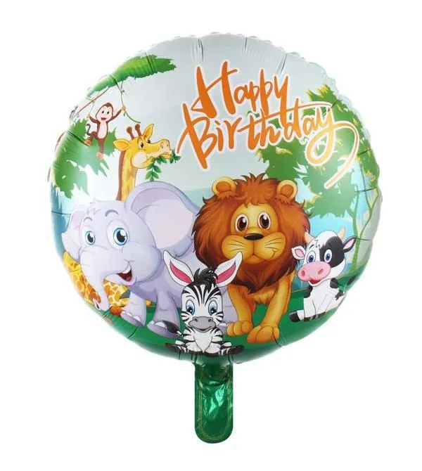 18 inç yuvarlak safari folyo balon 43 × 43