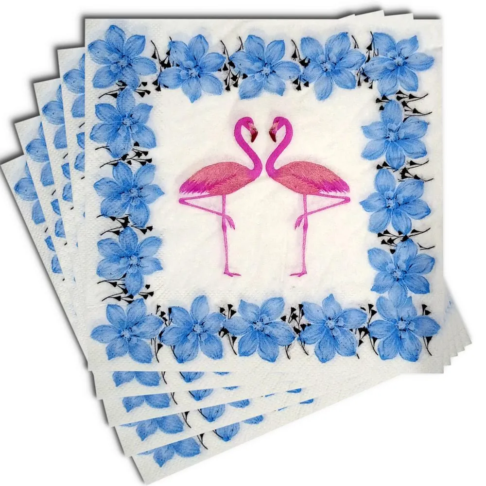 Mavi renk 20'li flamingo peçete