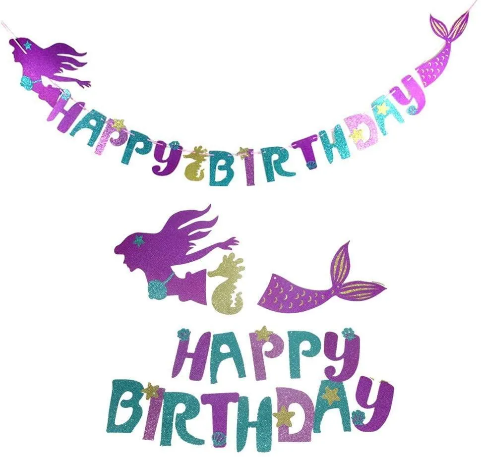3D kaligrafi deniz kızı happy birthday uzar yazı