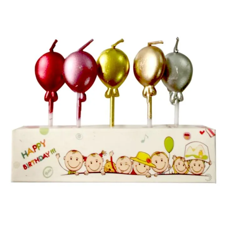 5'li crom balon mum