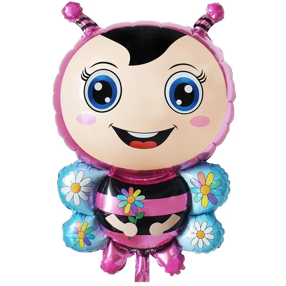Pembe renk arı maya folyo balon