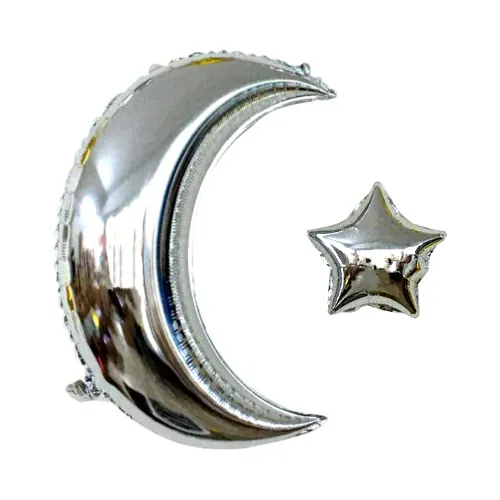 Ayyıldız gümüş folyo balon