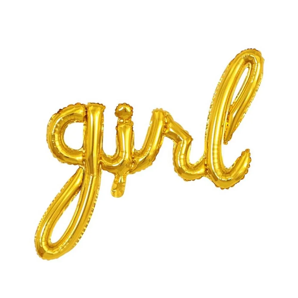 Gold renk girl folyo balon 55,4 × 88,5