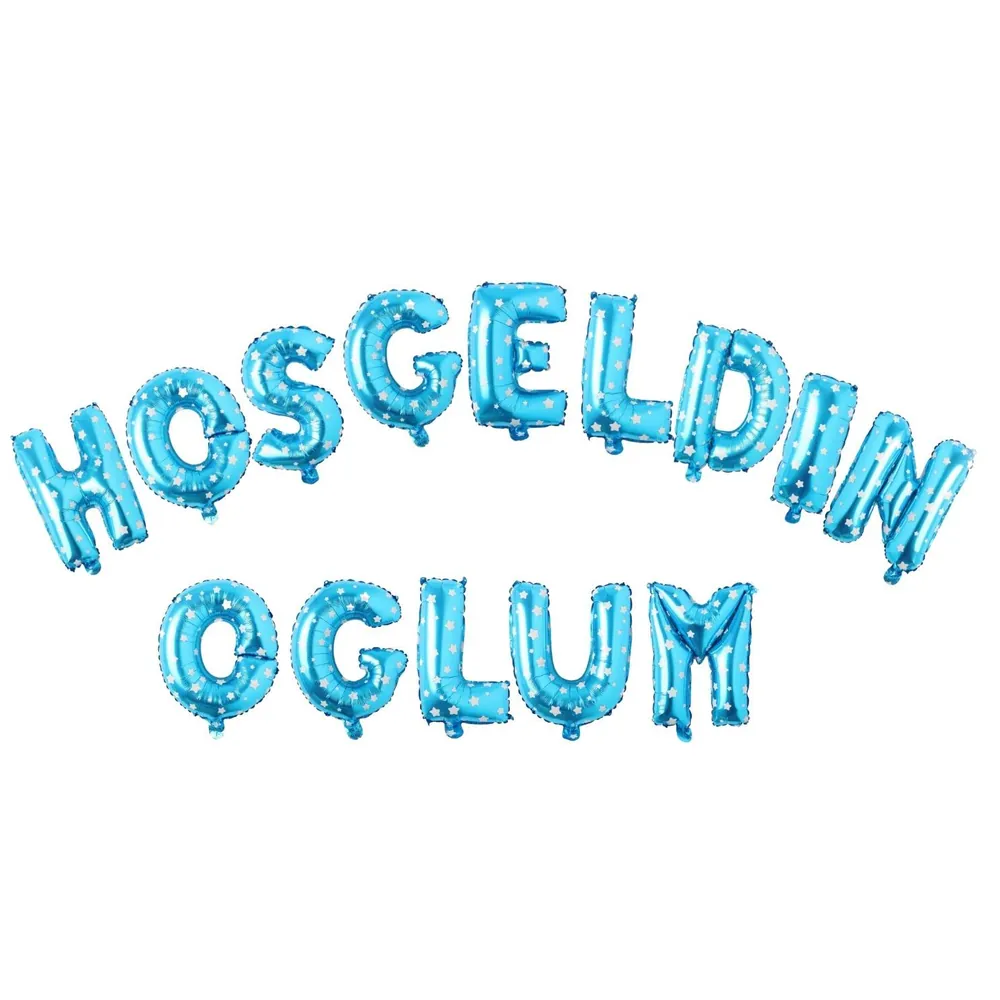 Hoşgeldin oğlum mavi set balon