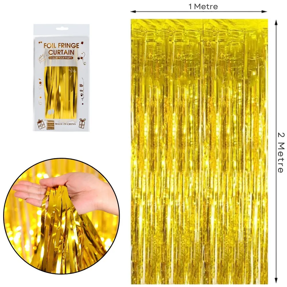 Gold renk ithal metalize arka plan perdesi 2 × 1m