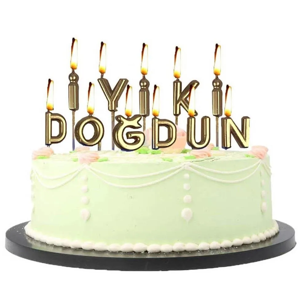 Gold renk iyi ki doğdun mum