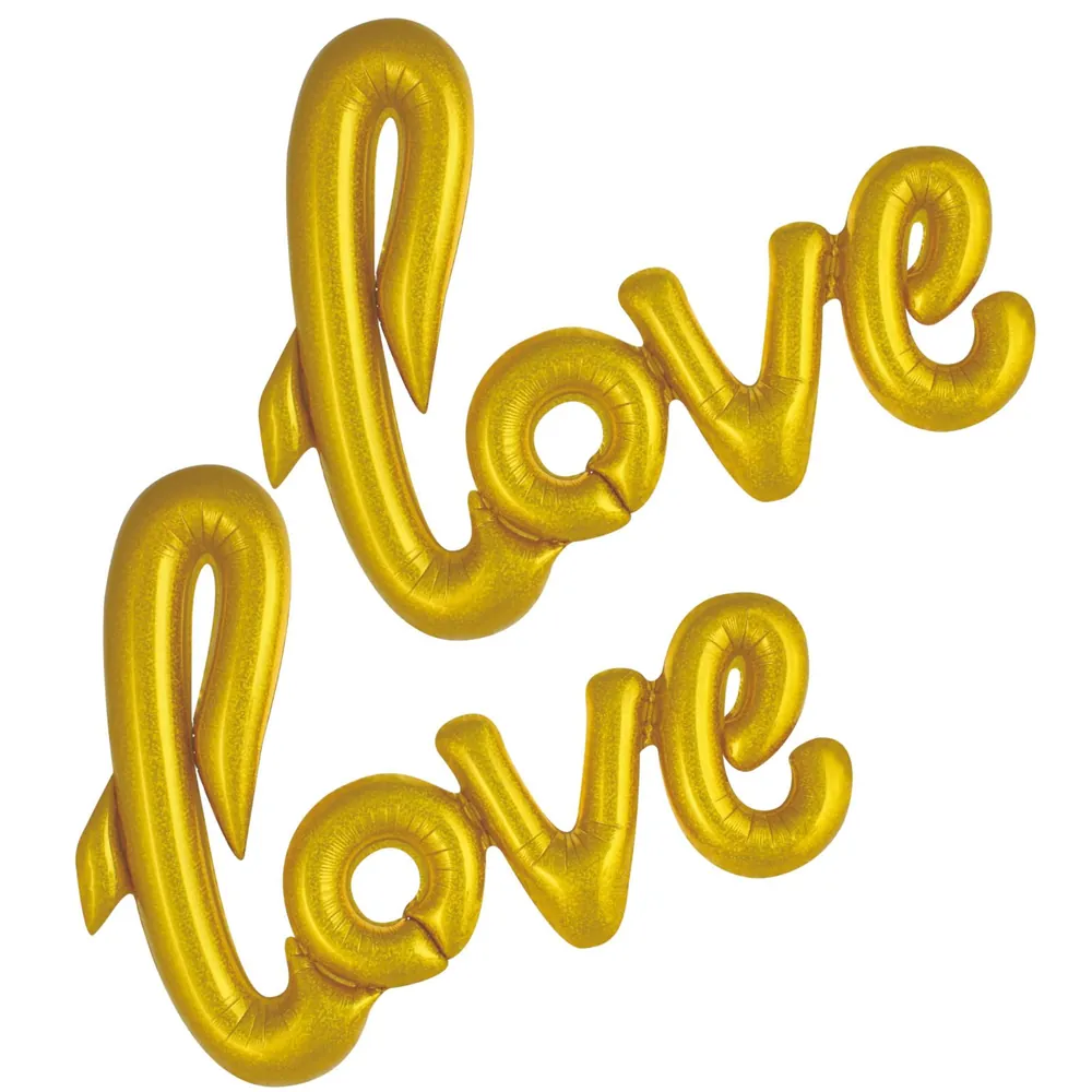 Gold renk küçük love folyo balon 36 × 54 cm