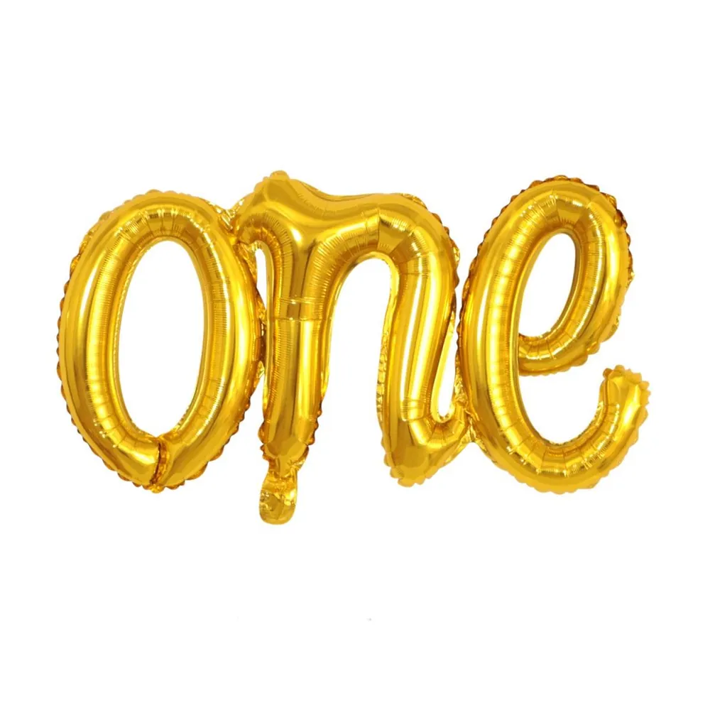 Gold renk one folyo balon 50 × 107