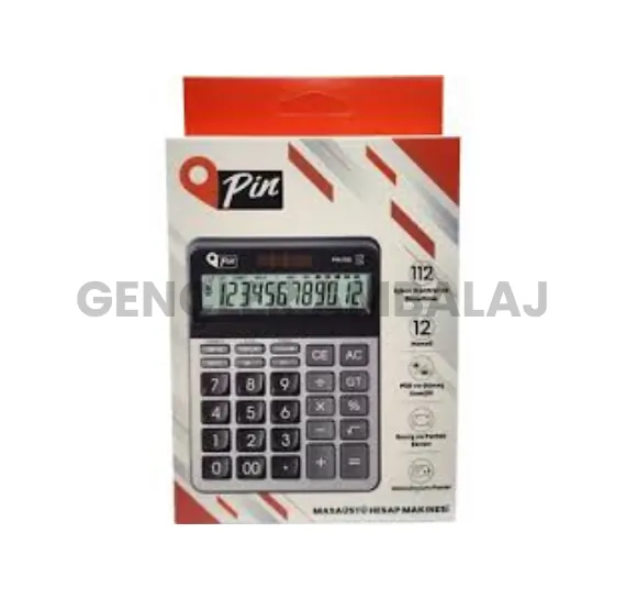Pin hesap makinası masa üstü 12 haneli