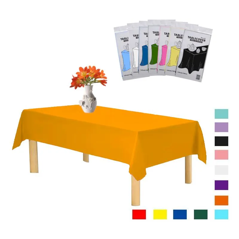 Plastik hardal sarısı masa örtüsü 120 × 180 cm