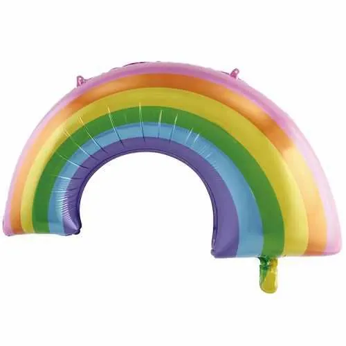 Renkli gökkuşağı folyo balon 82 × 53,5