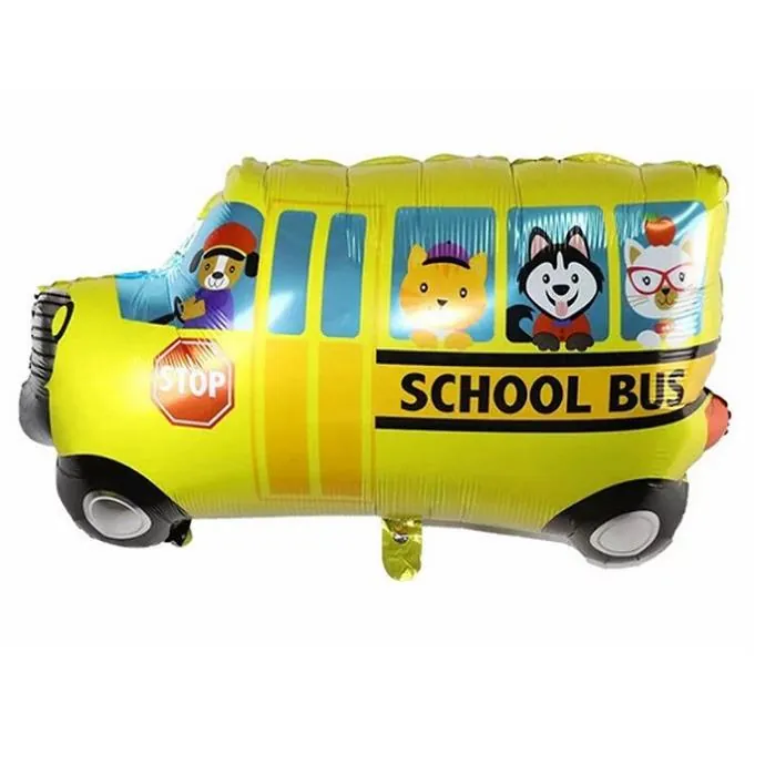 School bus folyo balon