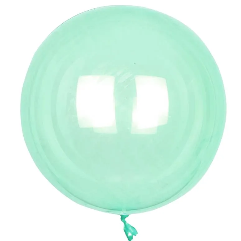 36 inç şeffaf yeşil bobo balon