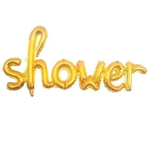 Gold renk shower folyo balon 47 × 107,5