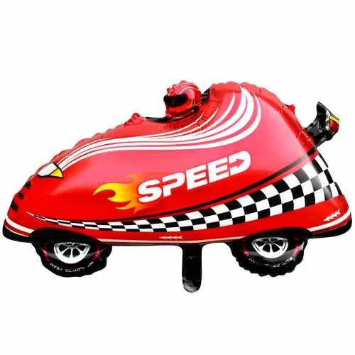 Speed kırmızı araba folyo balon 75 × 51