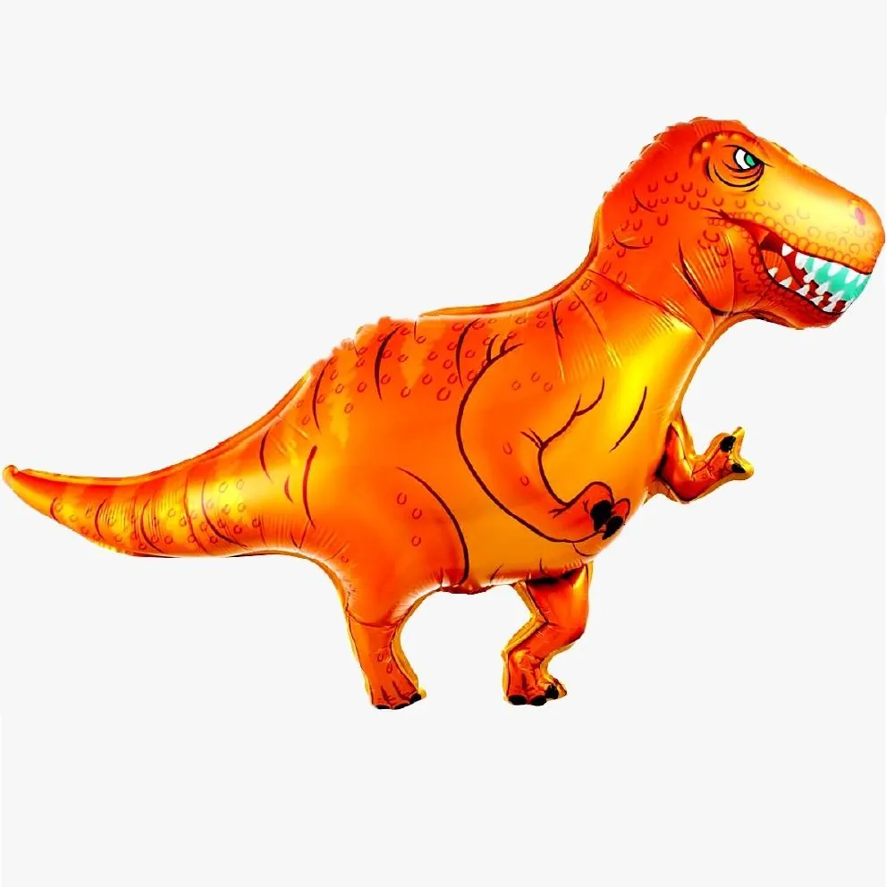 T-rex jurassic turuncu dinazor folyo balon 41 × 104