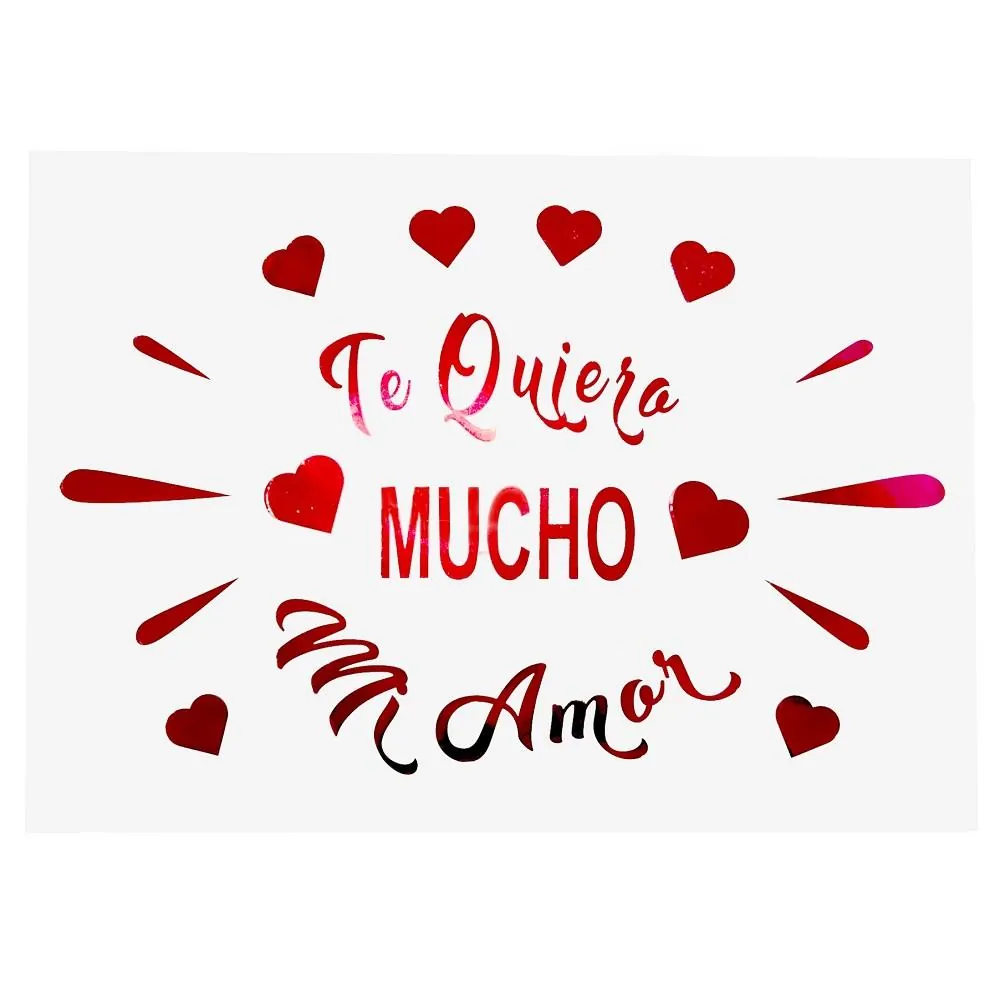 Te quıero mcho amor kırmızı yapışkanlı balon sticker
